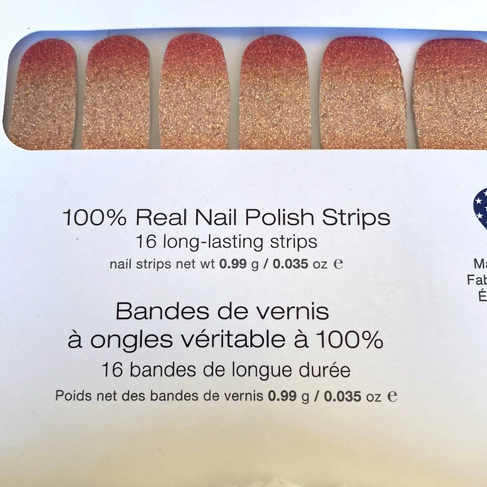 Color Street Real Nail Polish Strips Pink Sparkle